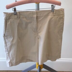 Talbots Tan Bermuda Shorts Classic Tailored Design